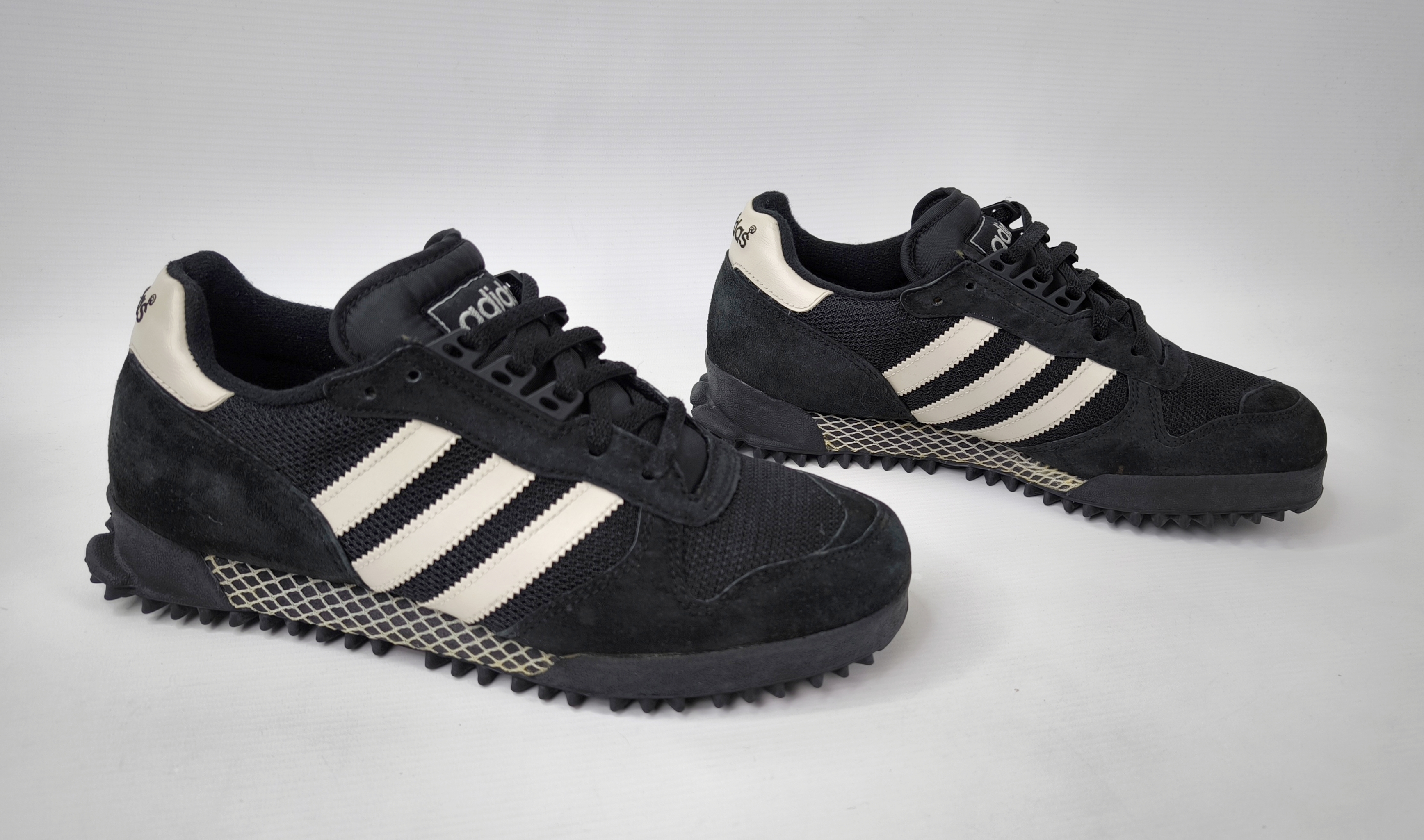 adidas Marathon TR Trainer Schuhe Eur 43 1/3 - UK 9 aus 1994 Made in Korea 3325