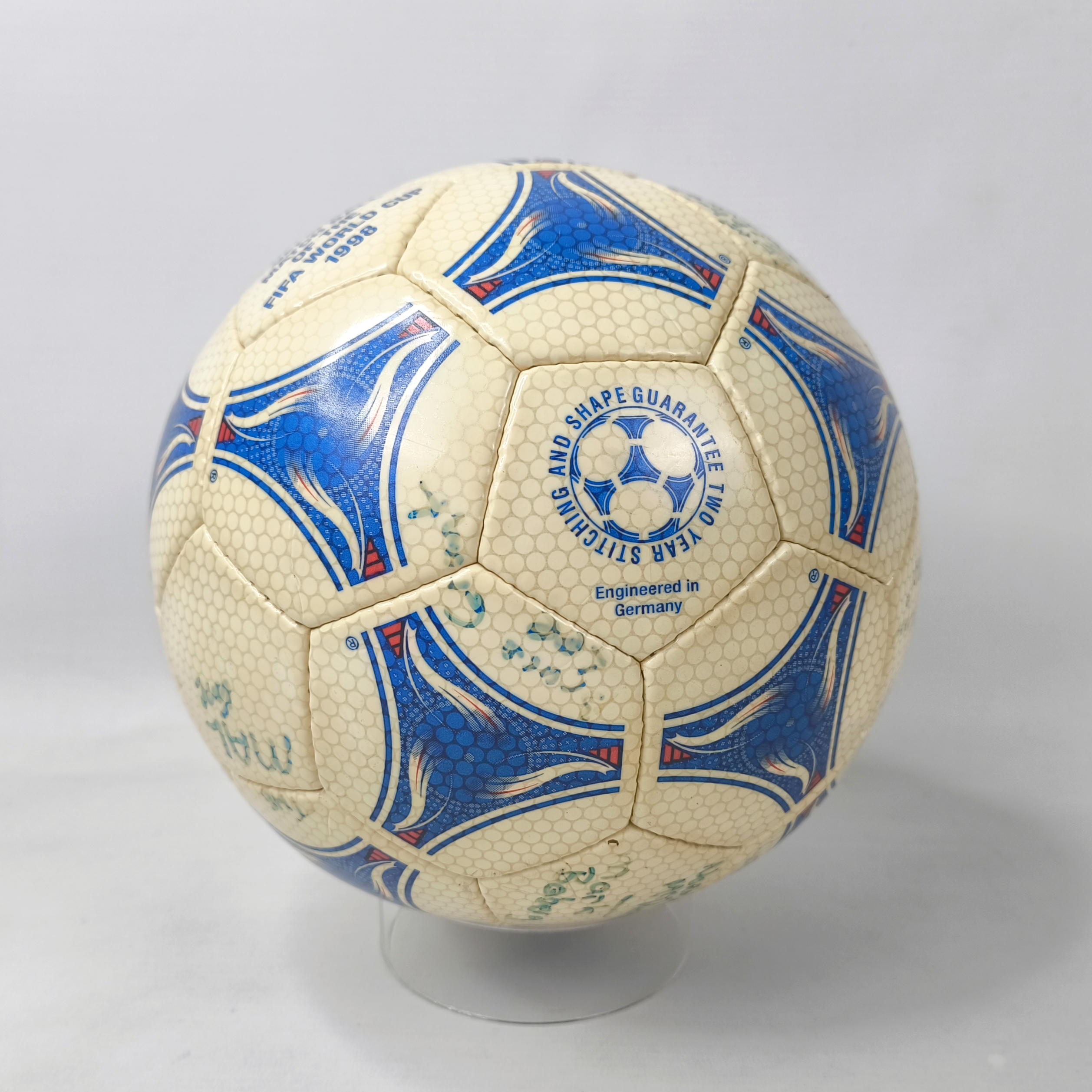 adidas Tricolore Fussball Official Matchball World Cup 1998 Made in Morocco