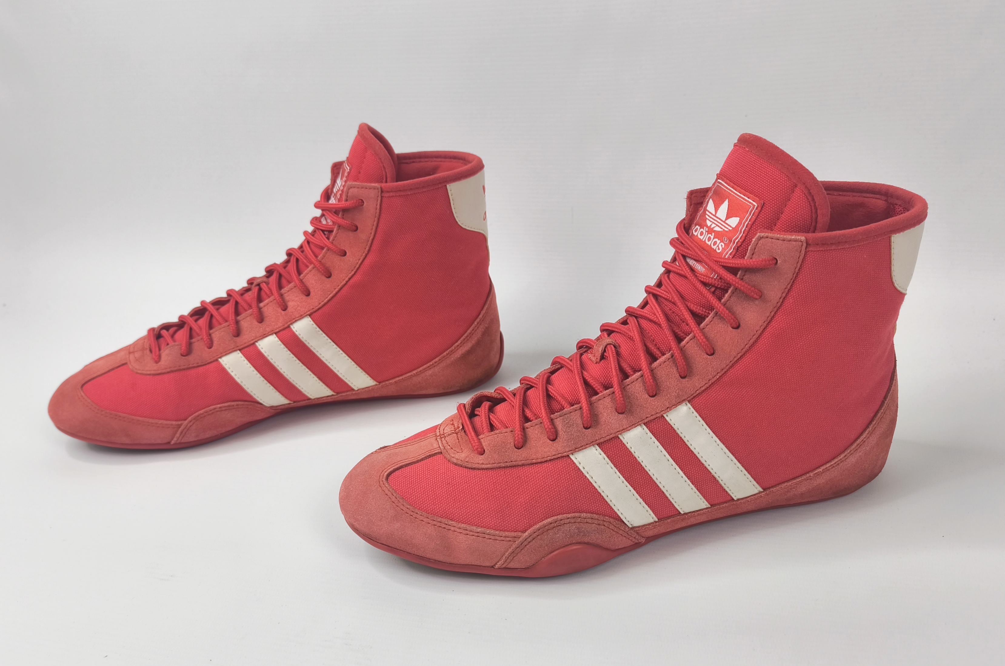 adidas Wrestling Schuhe Canvas rot 2003 EUR 43 1/3 UK 9 combat 038678