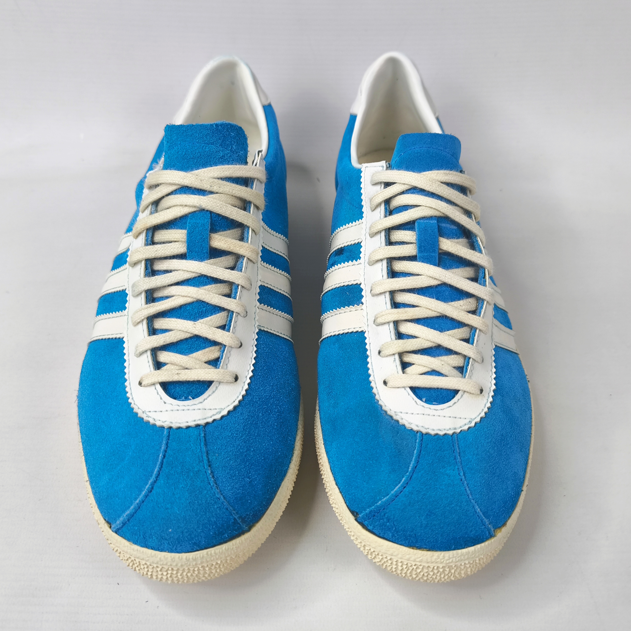 adidas Athen Schuhe EUR 45 1/3 UK 10.5 Made in West Germany 70s suede trainers