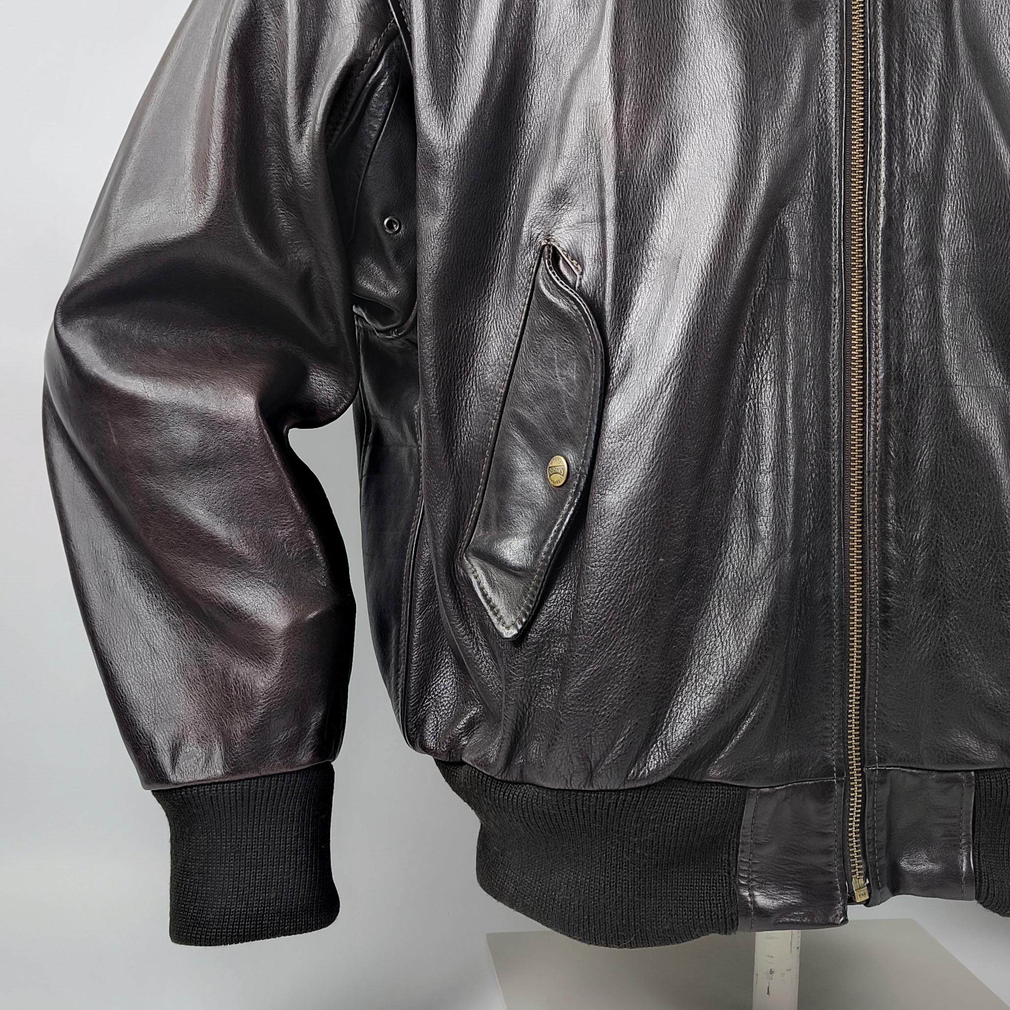Redskins Lederjacke B32 dunkelbraun Gr. L inkl. Webpelzkragen Pilotenjacke
