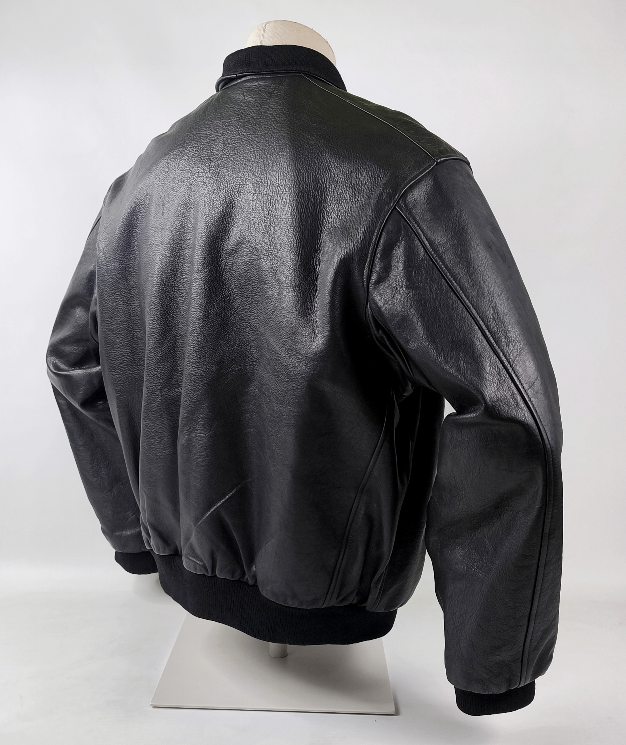 Chevignon Lederjacke Port Avion schwarz Gr. XXL (XL) vintage Porte 80s 90s