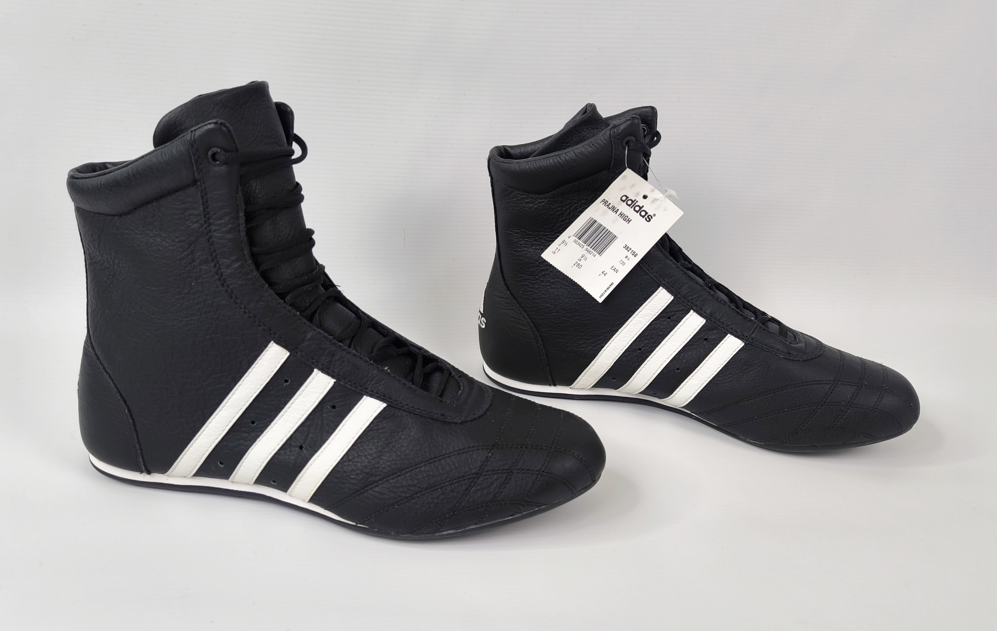 adidas Prajna High Schuhe EUR 44 UK 9.5 aus 2003 Leder schwarz 382158 neu