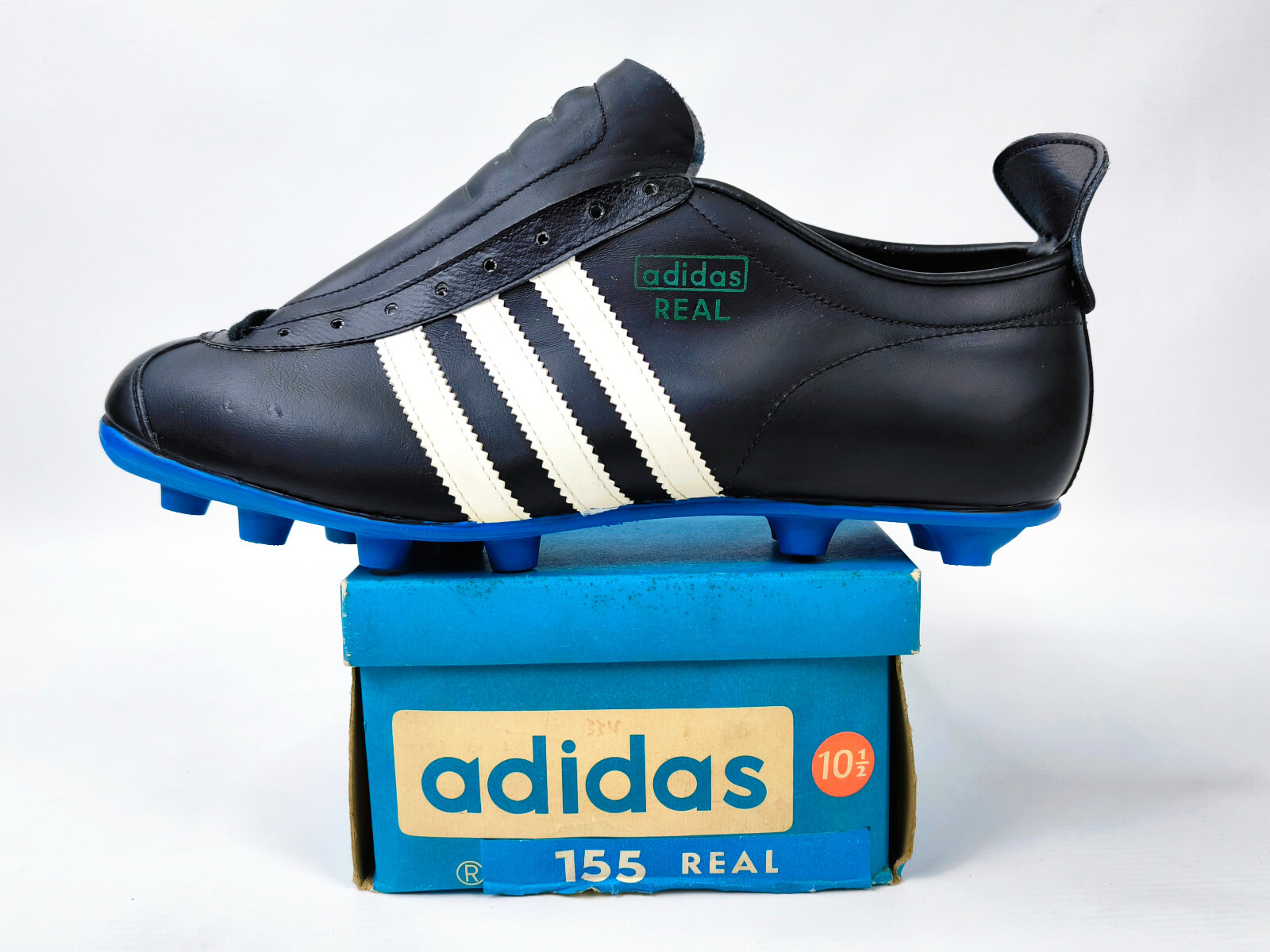 adidas Real Fussball Schuhe 1960s Gr. 45 1/3 / UK 10.5 vintage Western Germany