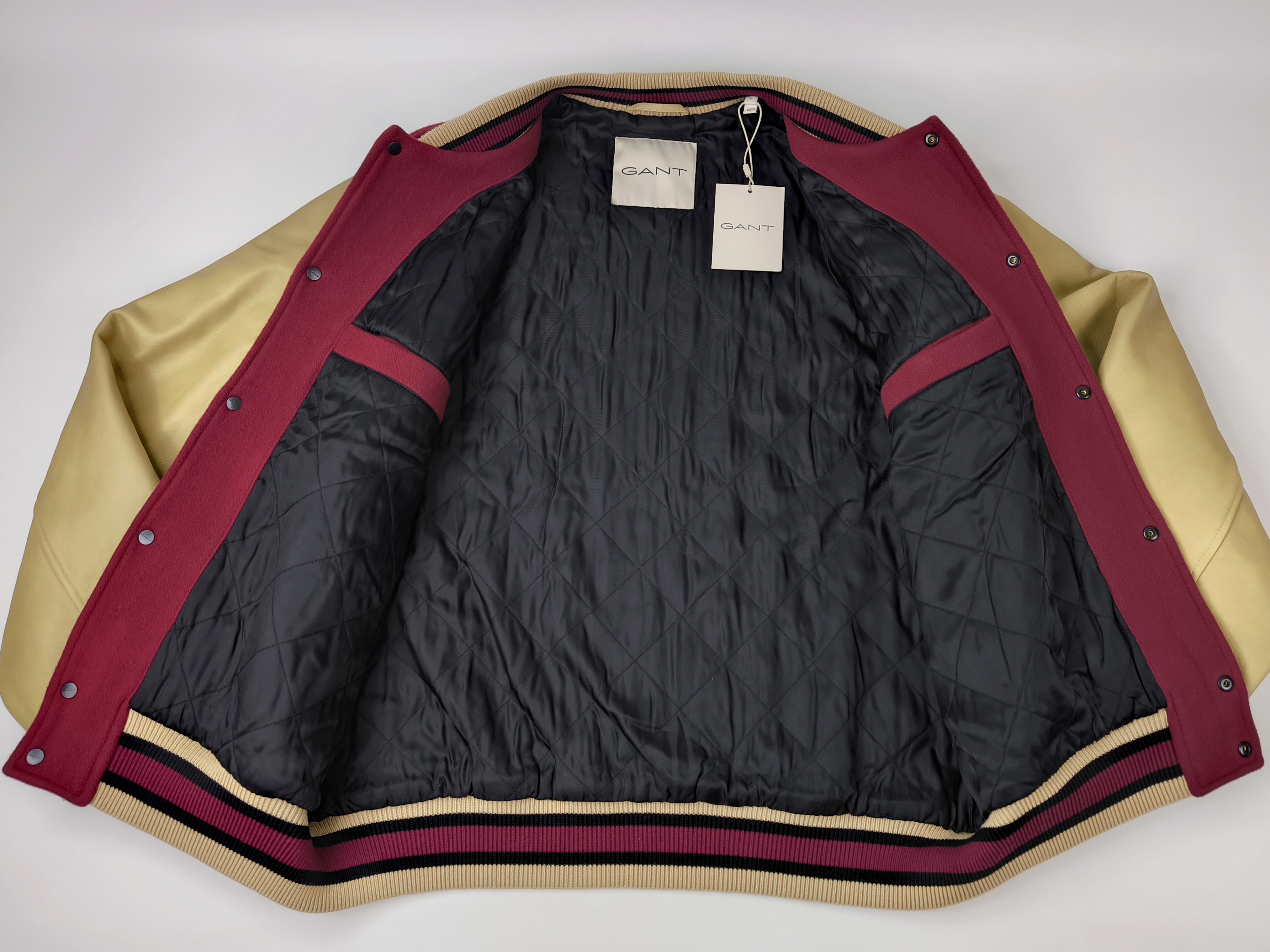 Gant Padded Mix Varsity Jacket Gr. L (XL) College Baseball Jacke Plumped Red neu