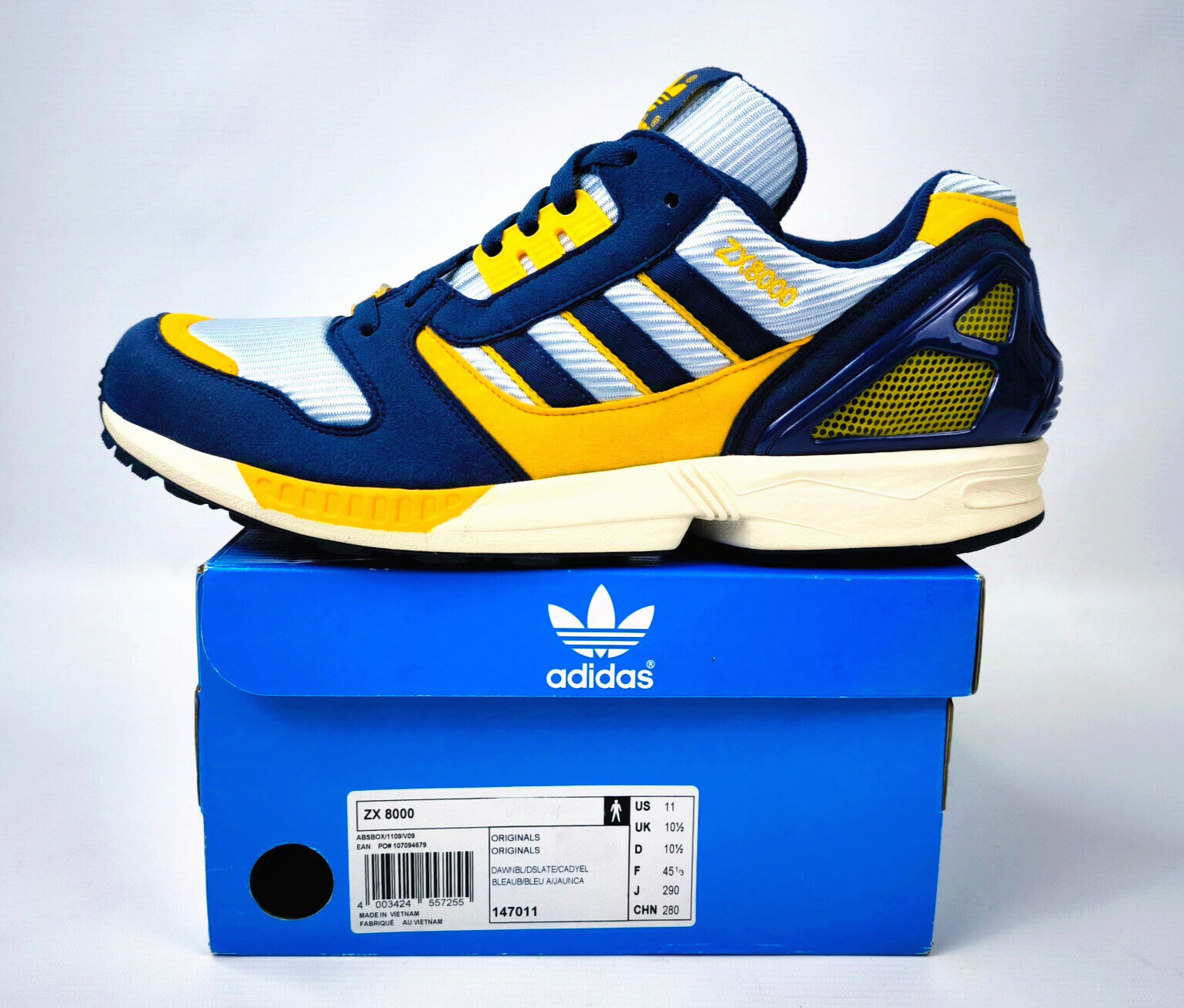 adidas ZX 8000 Torsion Dawn Blau Gr. UK 10.5 / Eur 45 1/3 147011 aus 2013 neu