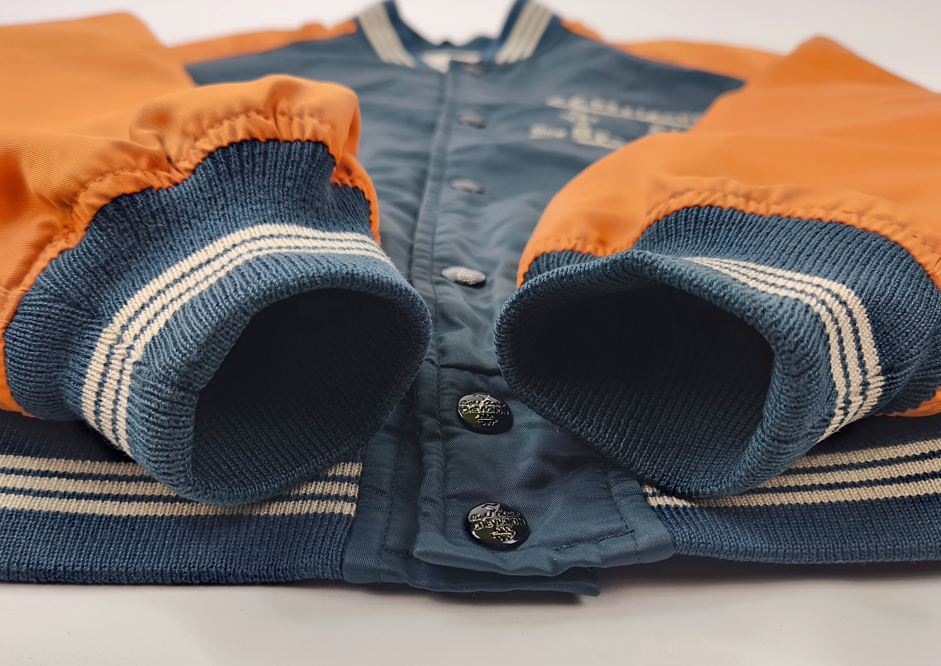 Chevignon Jacke Bomberjacke Gr. M dunkelblau orange The Sportsmen vintage 90s