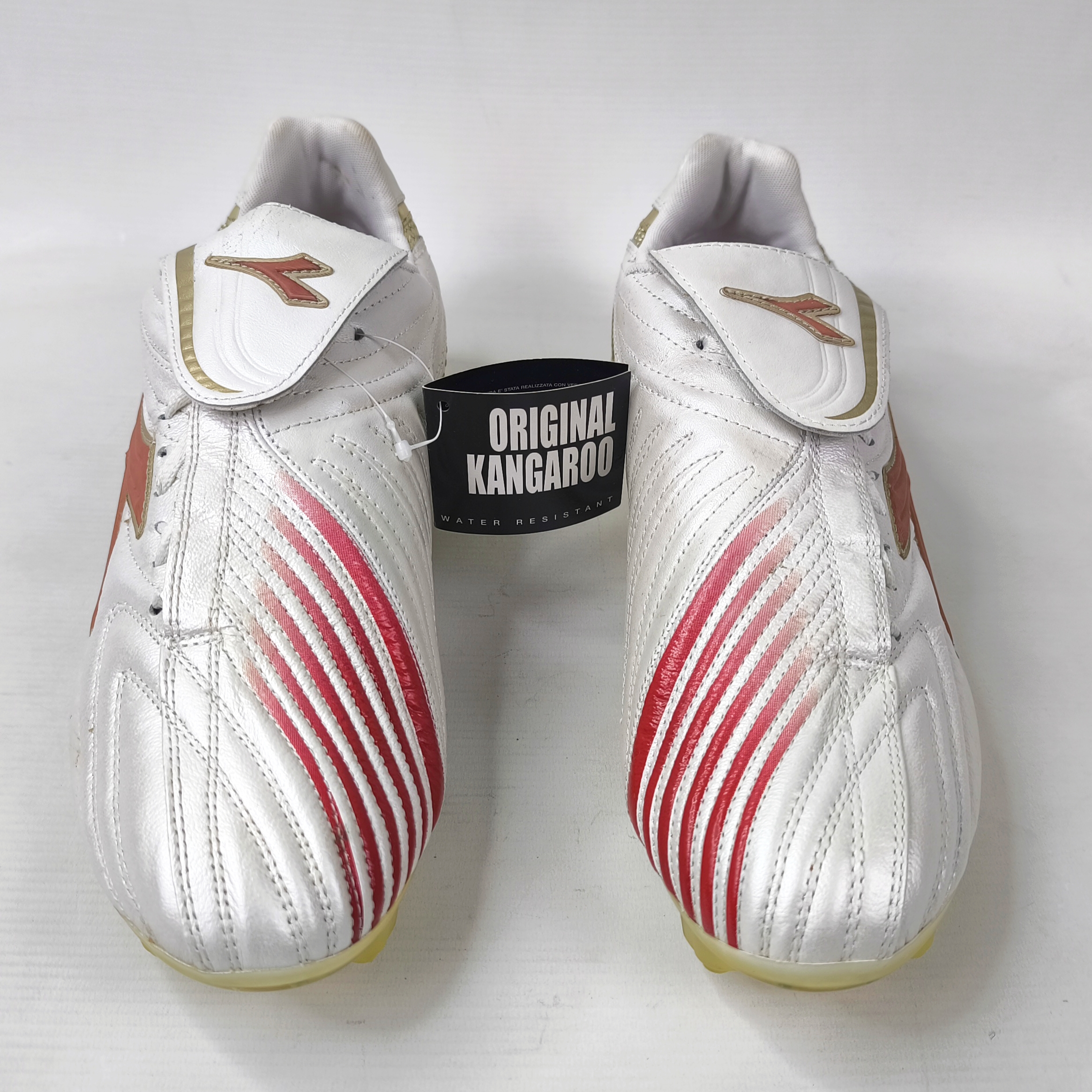 Diadora Maximus K RTX 14 Fussball Schuhe EUR 46 / UK 11.5 silber 145229 K-Leder