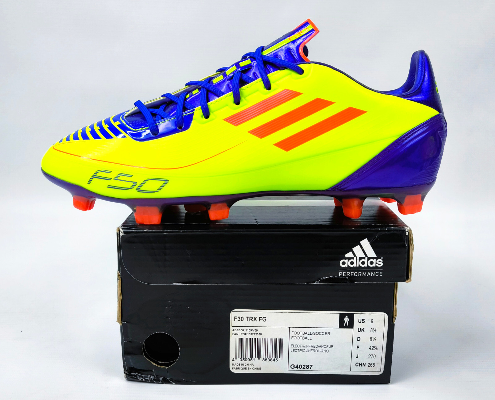 adidas Fussball Schuhe F50 F30 TRX FG 2011 Gr. EUR 42 2/3 / UK 8.5 G40287