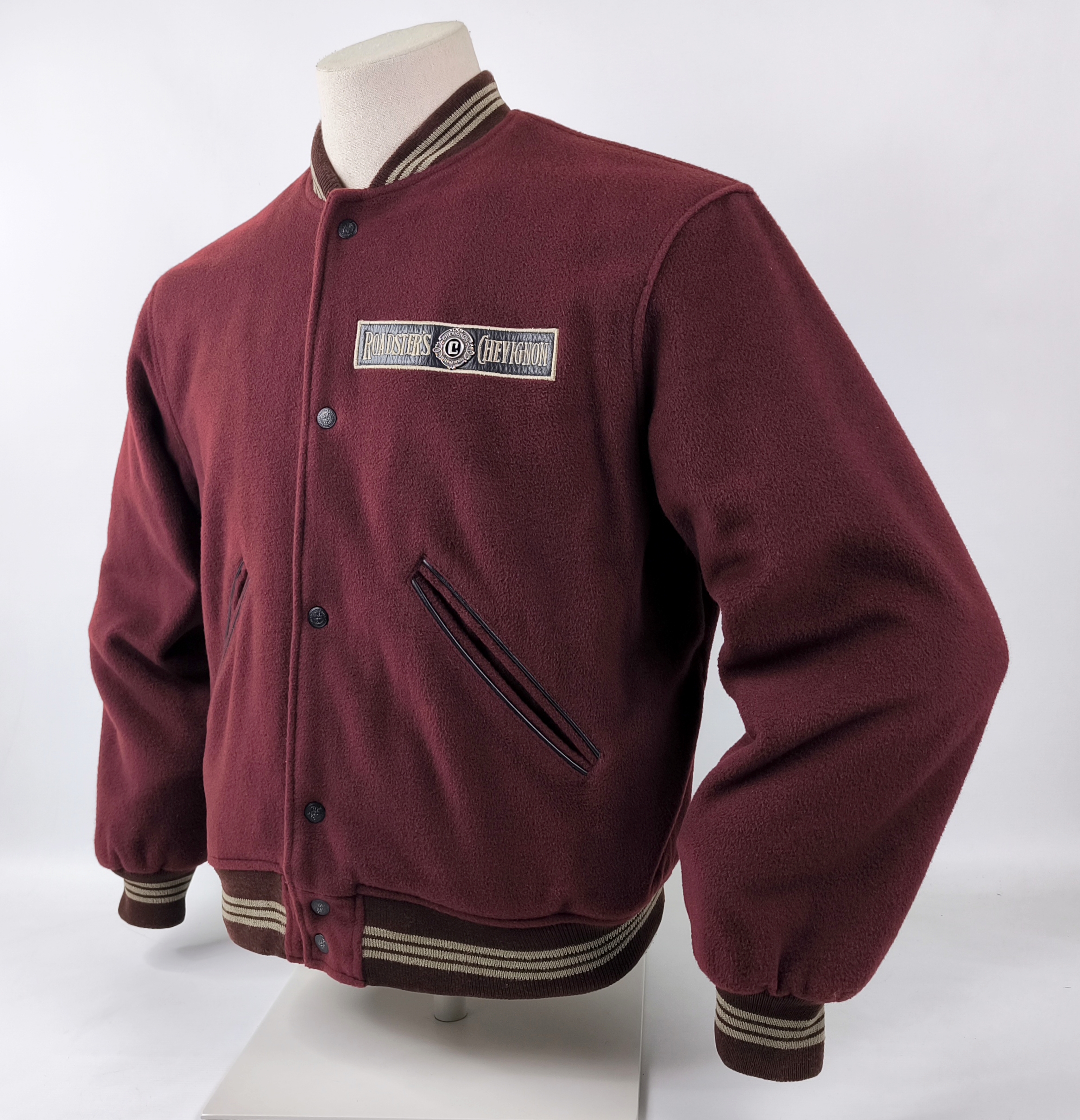 Chevignon Jacke Conquest MC 57 Roadster`s weinrot Gr. M Wolle vintage 80s 90s