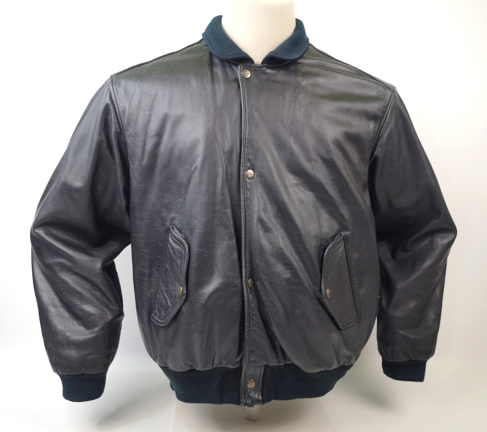 Chevignon Herren Lederjacke Port Avion schwarz Gr. XL vintage Porte