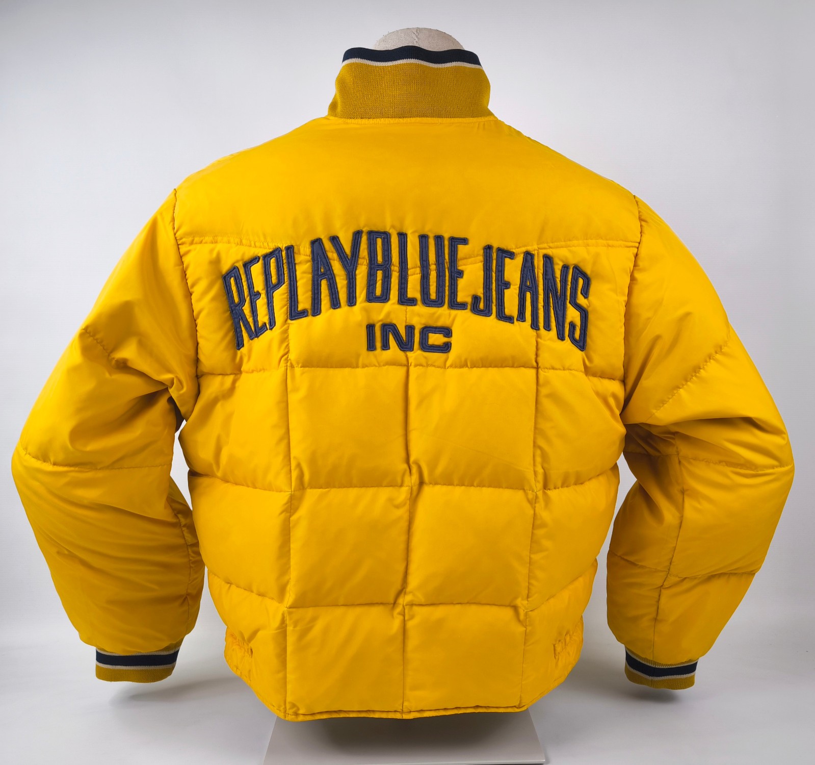 Replay Jacke Daunenjacke gelb Gr. L Blue Jeans INC vintage 90s