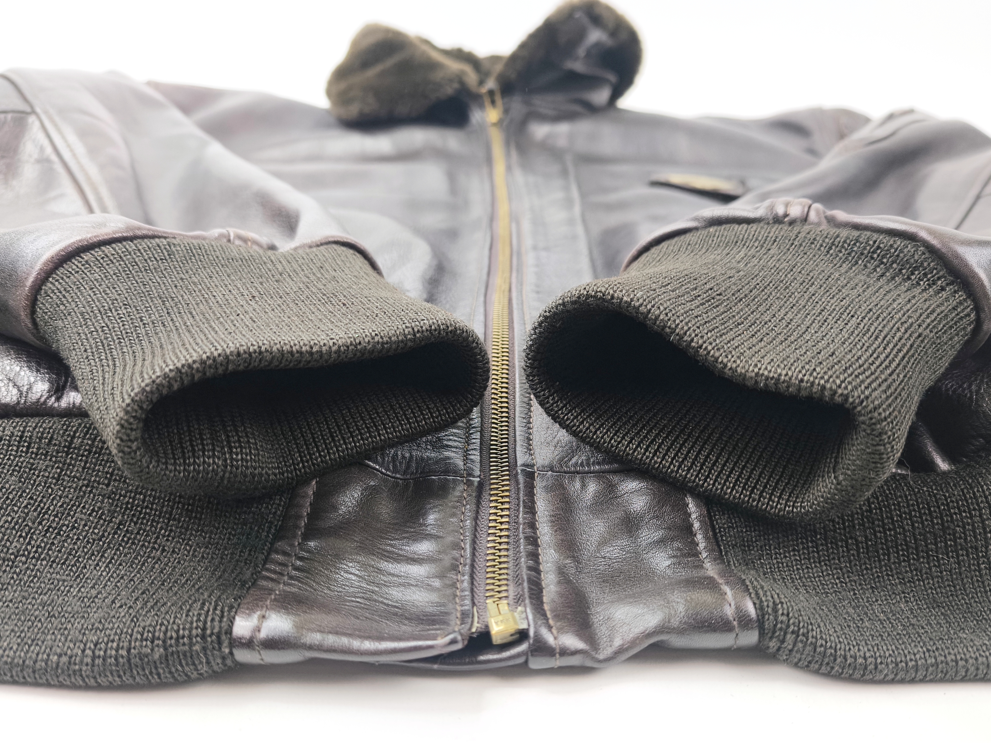 Redskins Lederjacke B32 dunkelbraun Gr. L inkl. Webpelzkragen Pilotenjacke