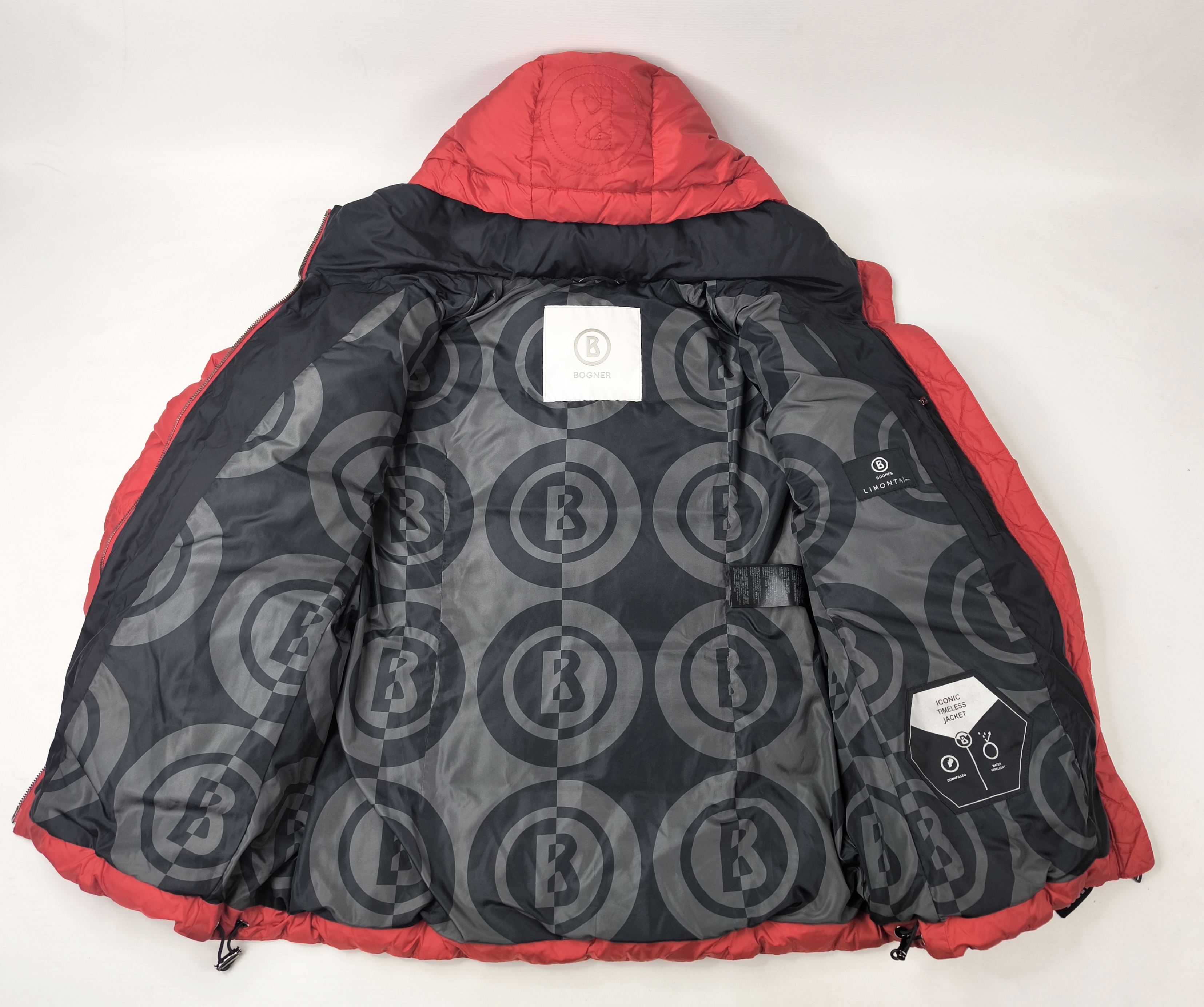 Bogner Daunenjacke Felina Gr. 42 (L) rot abnehmbare Kapuze Damen Jacke