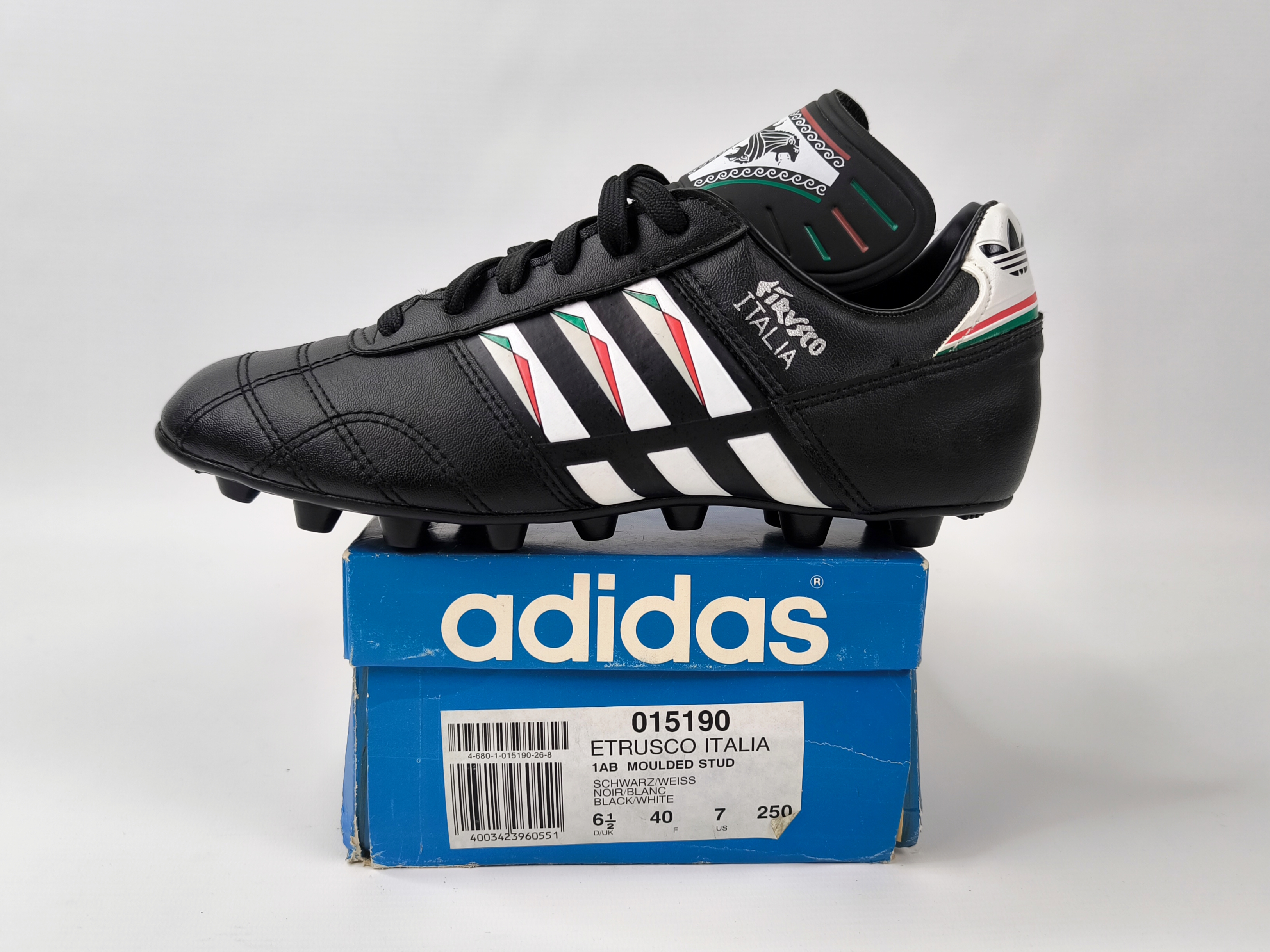 adidas Etrusco Italia Fussball Schuhe EUR 40 UK 6.5 vintage world cup 1990 BNIB