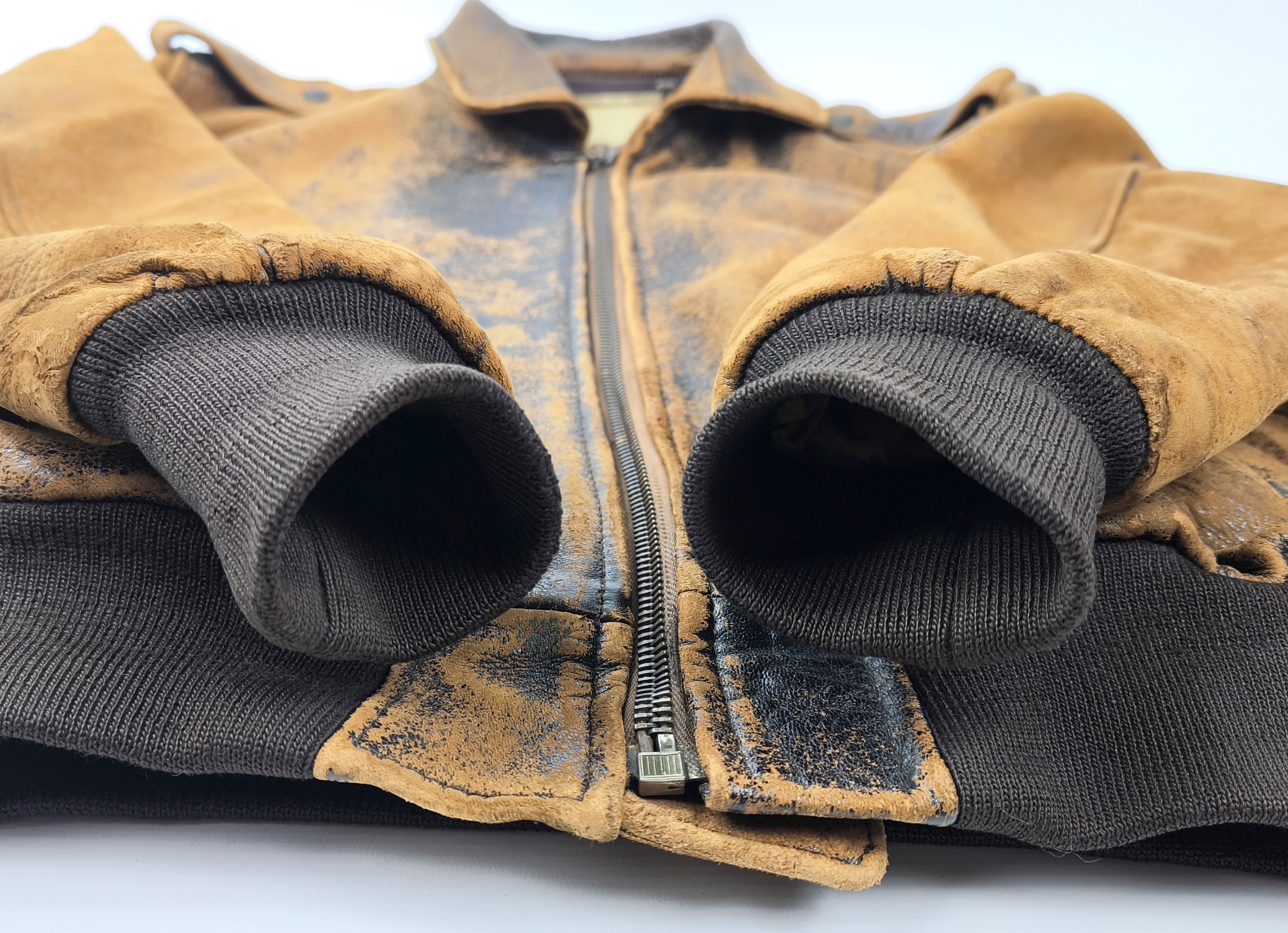 Chevignon Lederjacke braun Gr. XL (L) Fliegerjacke vintage 80s Old Flight Jacket