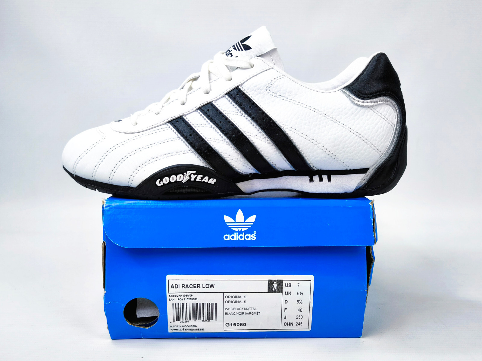 adidas Adi Racer Low Schuhe Gr. 40 / UK 6.5 aus 2014 weiß / schwarz G16080