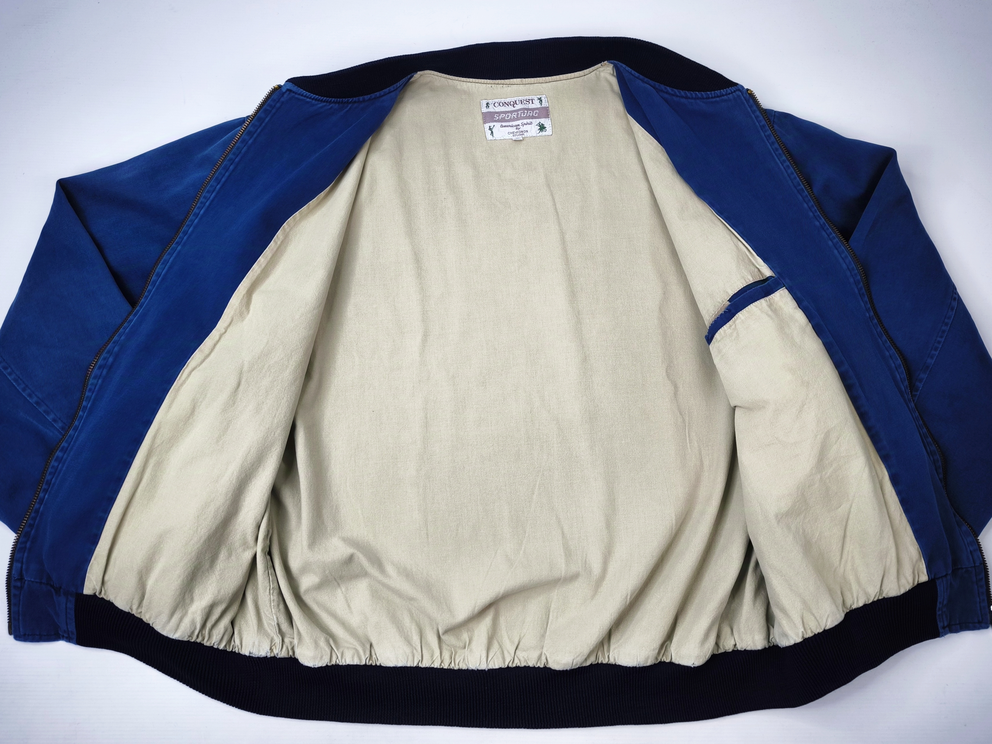 Chevignon Jacke Physical blau Gr. L blau Conquest Studion Denim vintage 80s