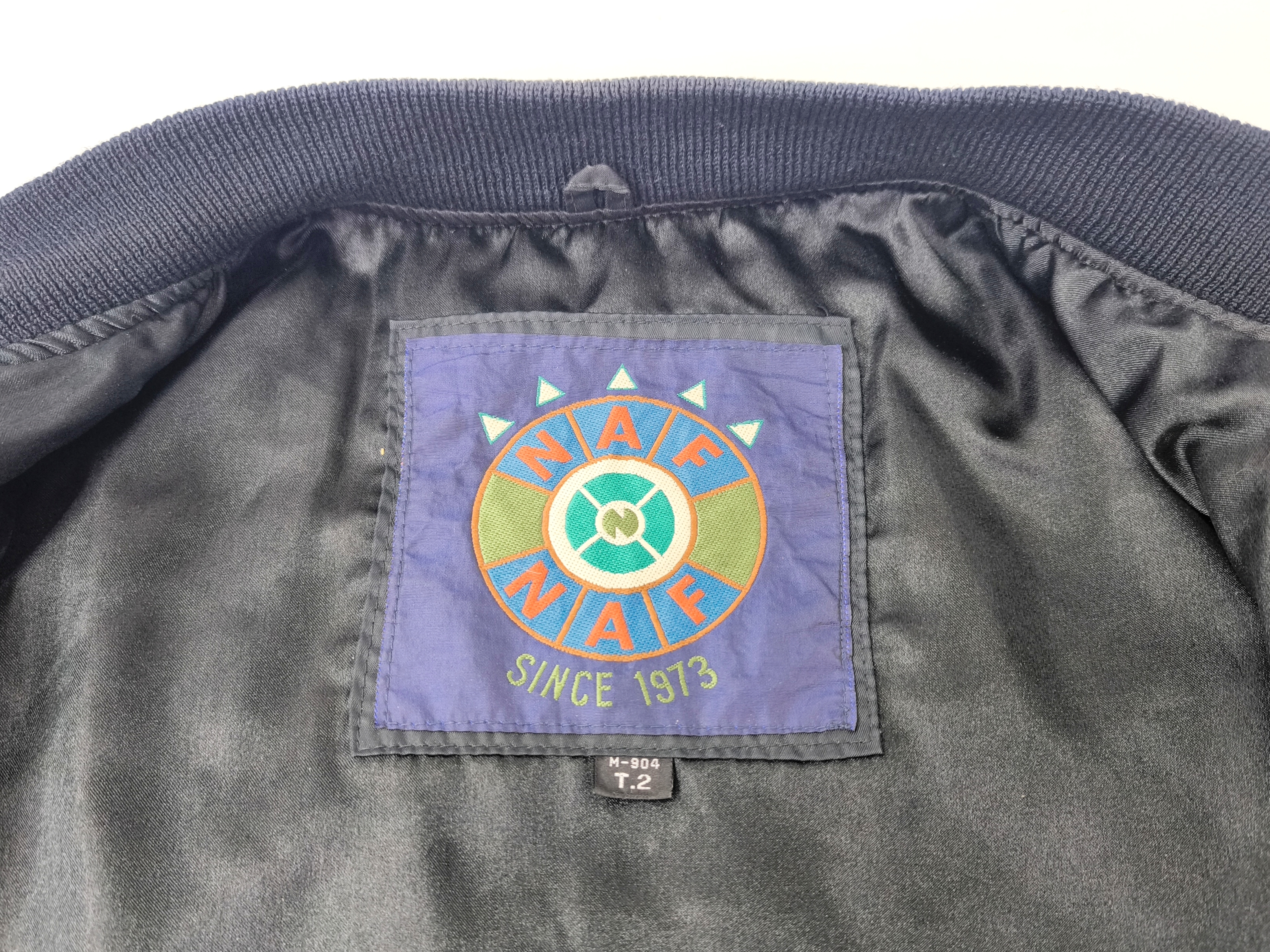 Naf Naf Jacke schwarz ASNN Gr. T2 (XL) Bomberjacke vintage 80s 90s