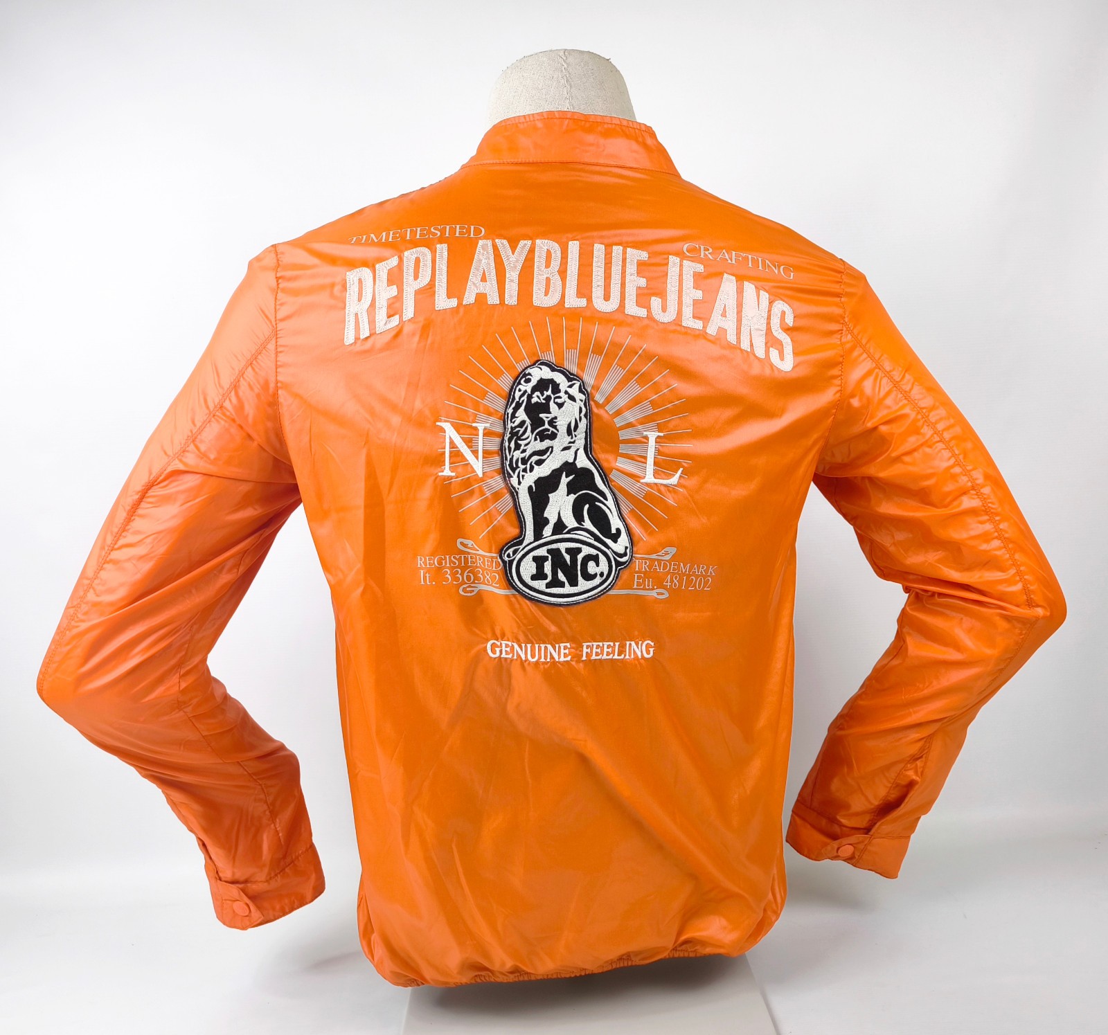 Replay Jacke Blue Jeans Löwe Gr. M orange Neu und Ungetragen