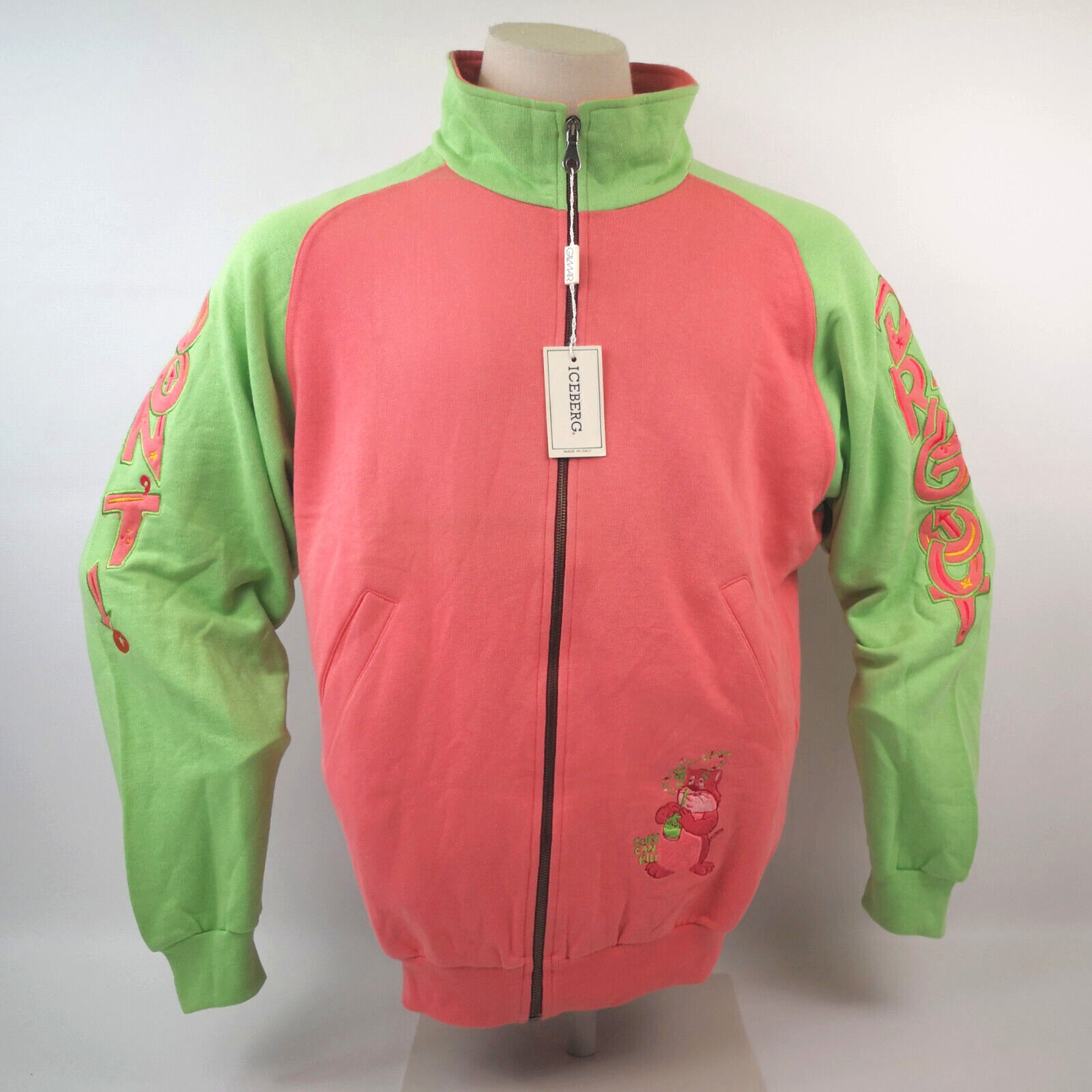 Iceberg Sweat Jacke Aristocats "Don`t Drug Out" Gr. L (XL) neu mit Etikett 1992