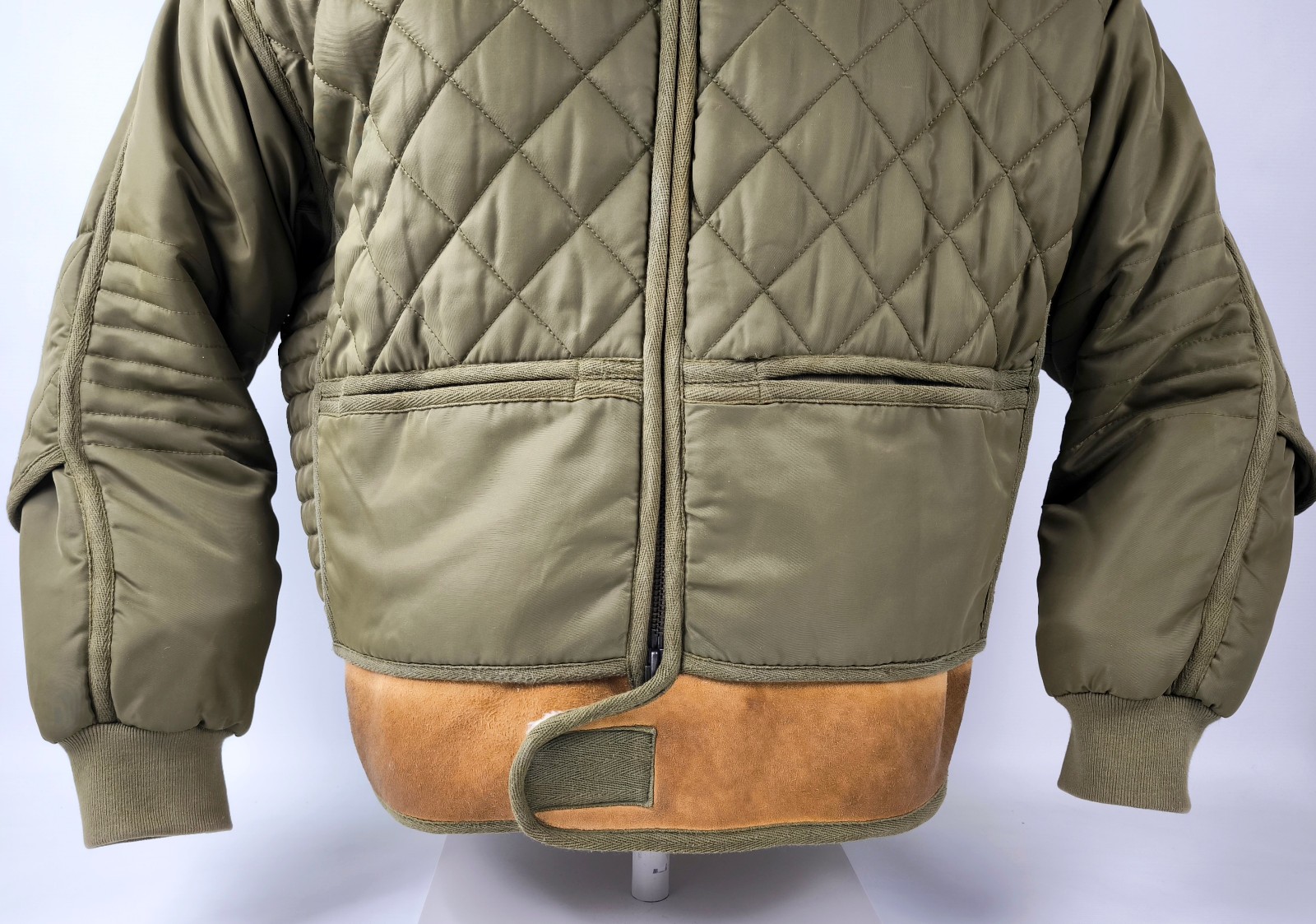 Chevignon Jacke Cosmo grün Gr. M Lammleder Bund Cosmos