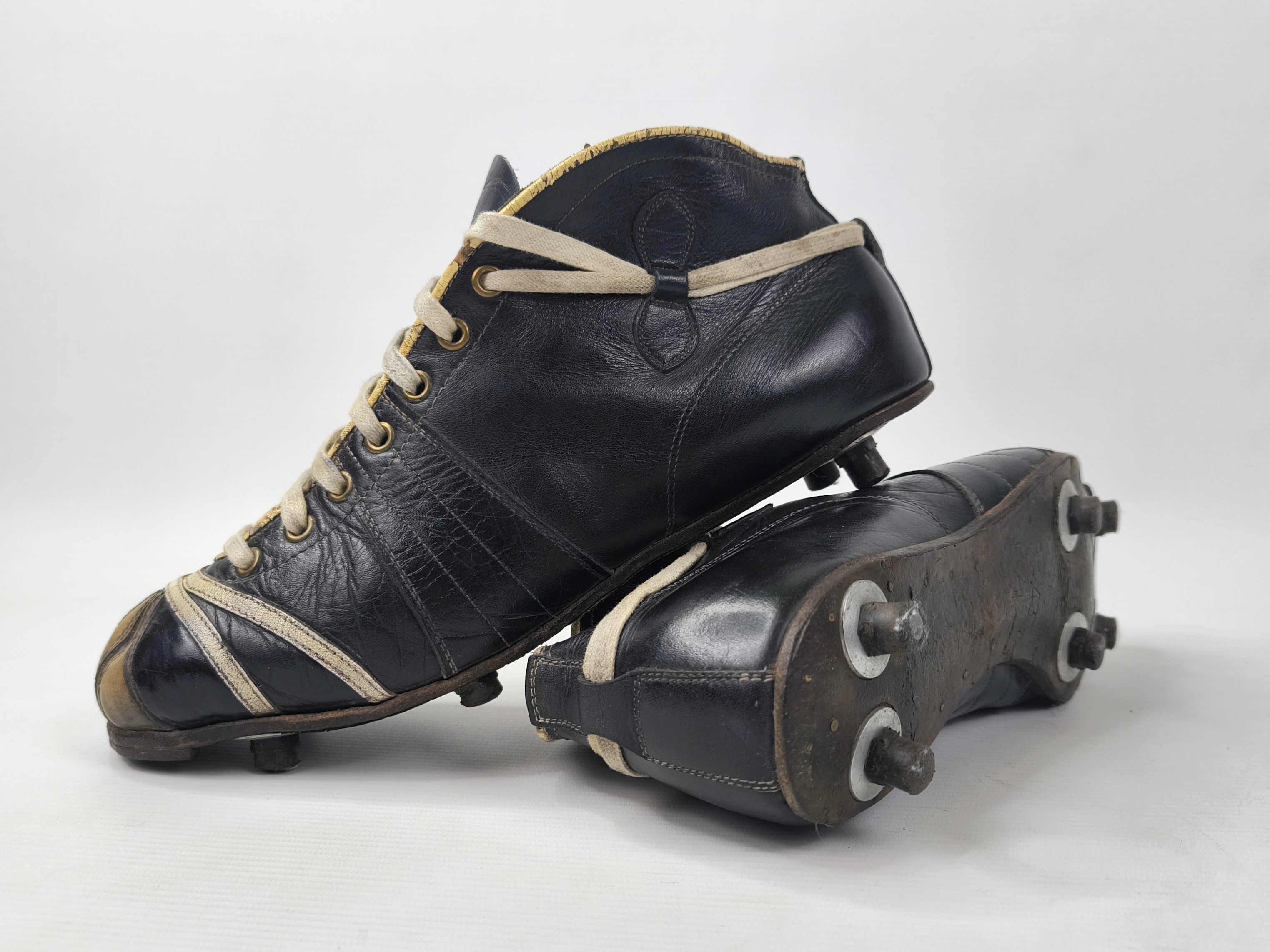 Puma Fussball Schuhe Rekord 1950`s EUR 43 / UK 9 mit Booklet vintage Atom