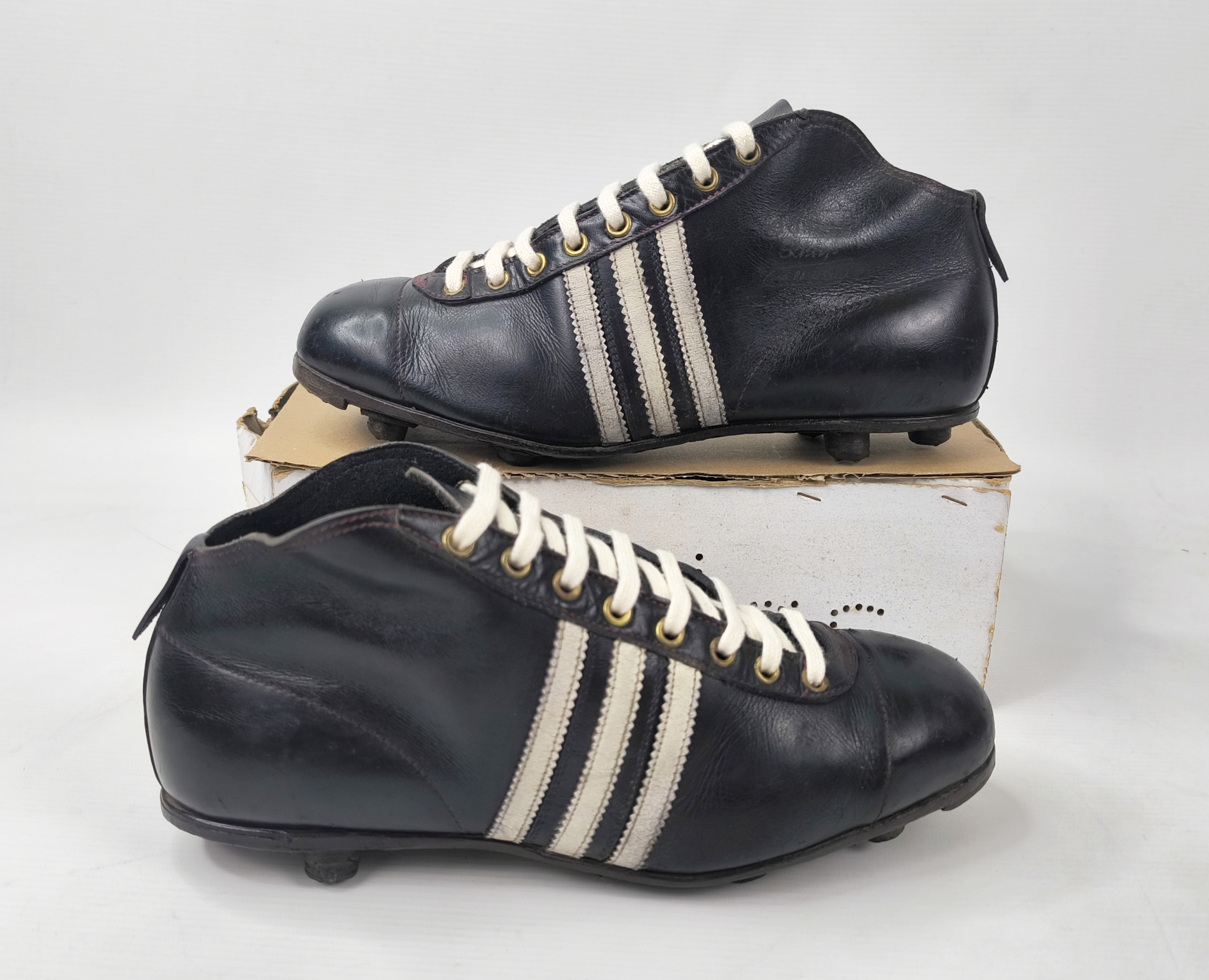 adidas Fussball Schuhe Schuss 1950s EUR 43 1/3 UK 9 Western Germany vintage +box
