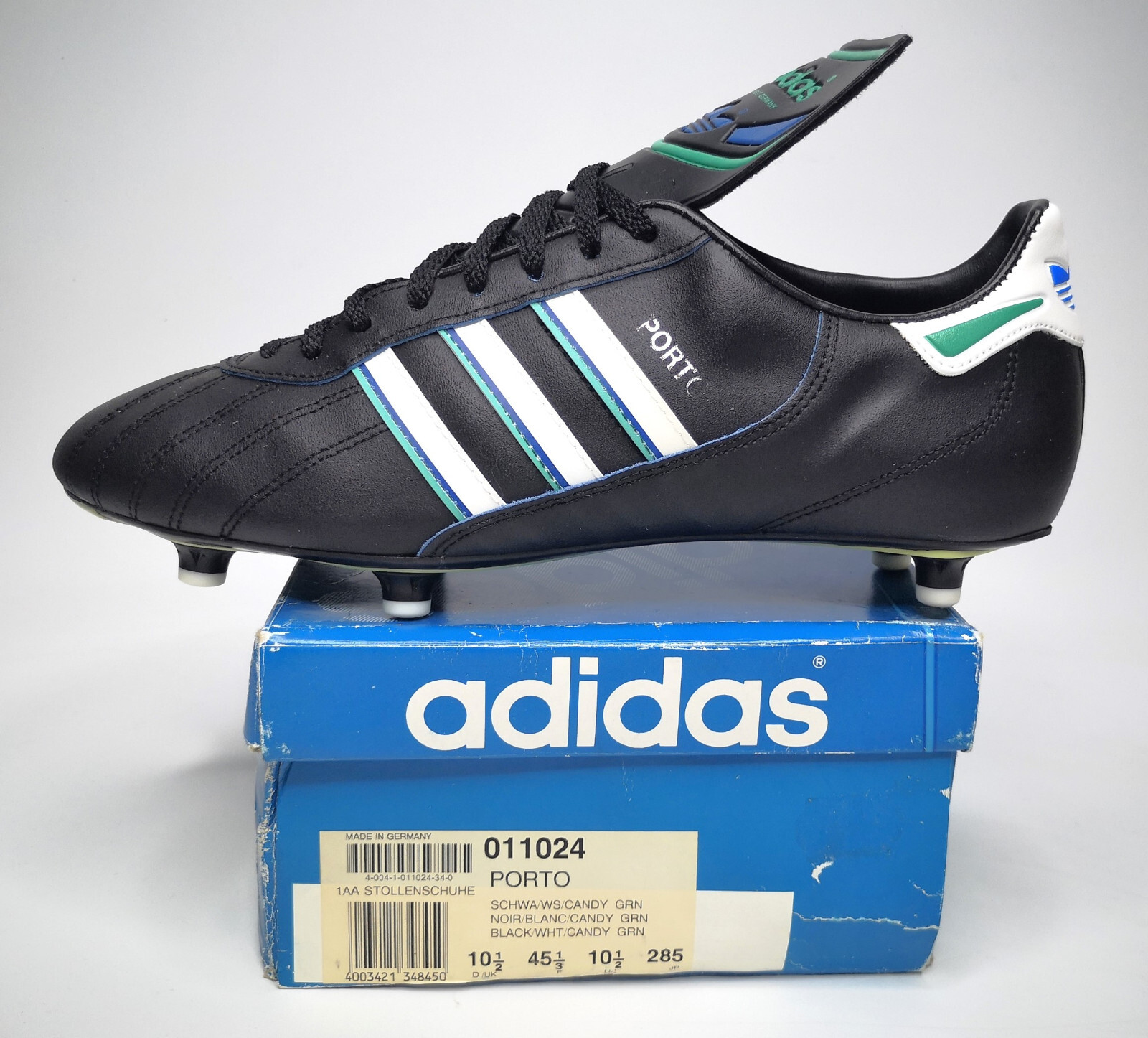 adidas Fussballschuhe Porto Größe EUR 45 1/3 / UK 10.5 West Germany vintage