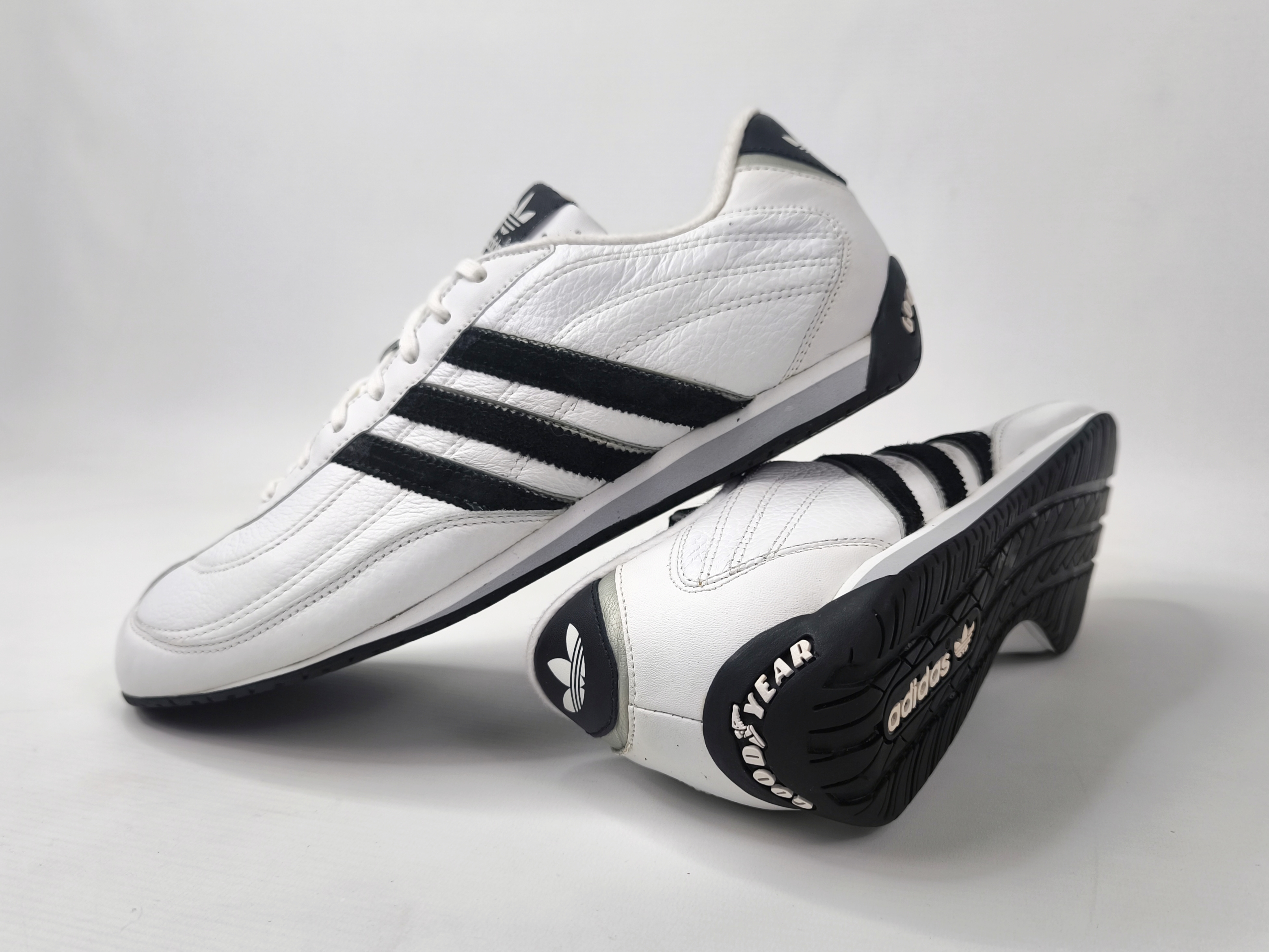 adidas Jerez 3 Schuhe EUR 44 UK 9.5 schwarz weiß Leder 464929 aus 2006