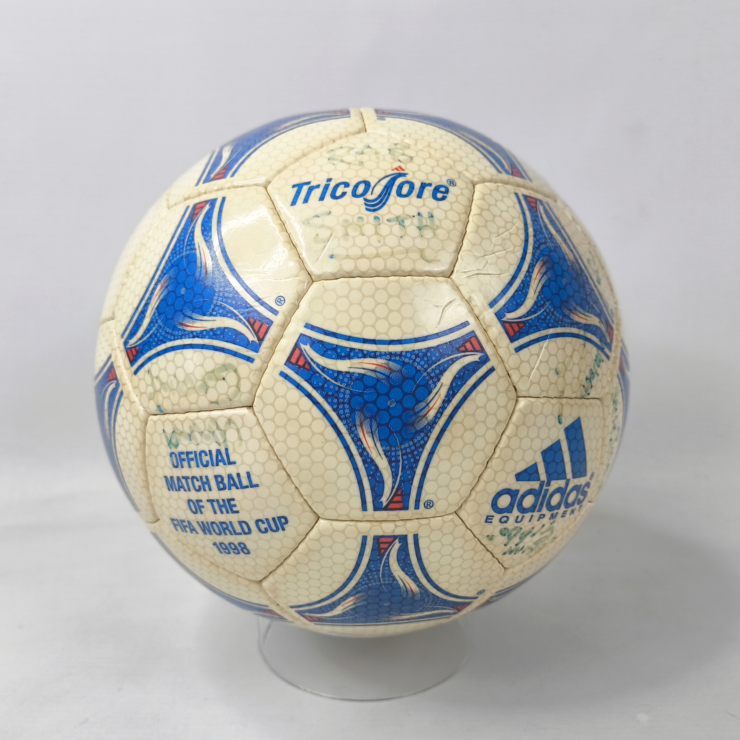 adidas Tricolore Fussball Official Matchball World Cup 1998 Made in Morocco