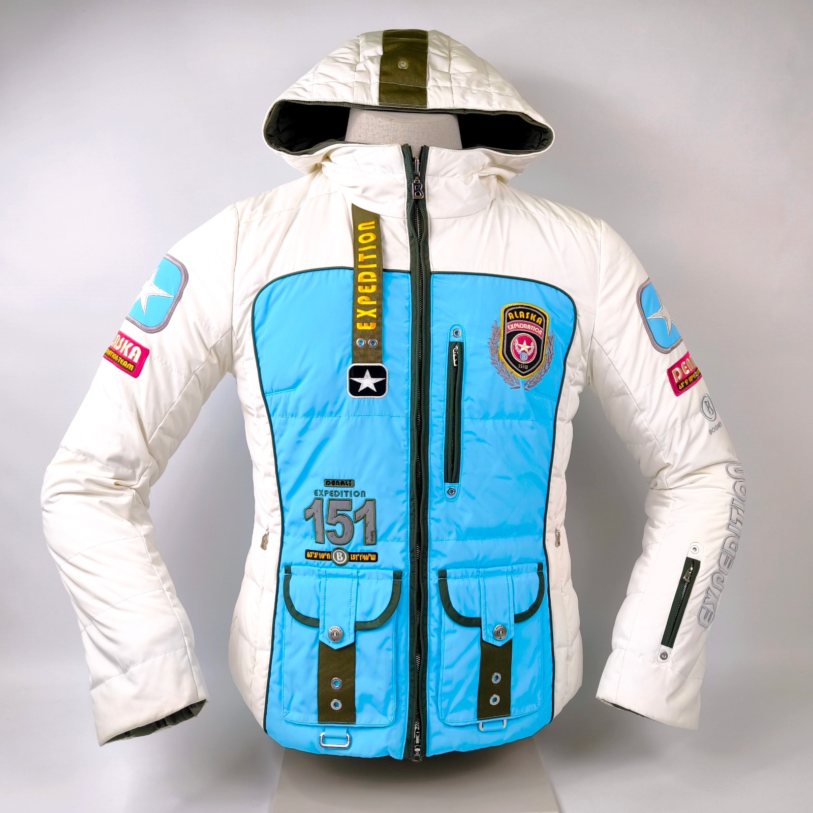 Bogner Skijacke / Daunenjacke Alaska Gr. 40 (M/L) Wendejacke beidseitig tragbar