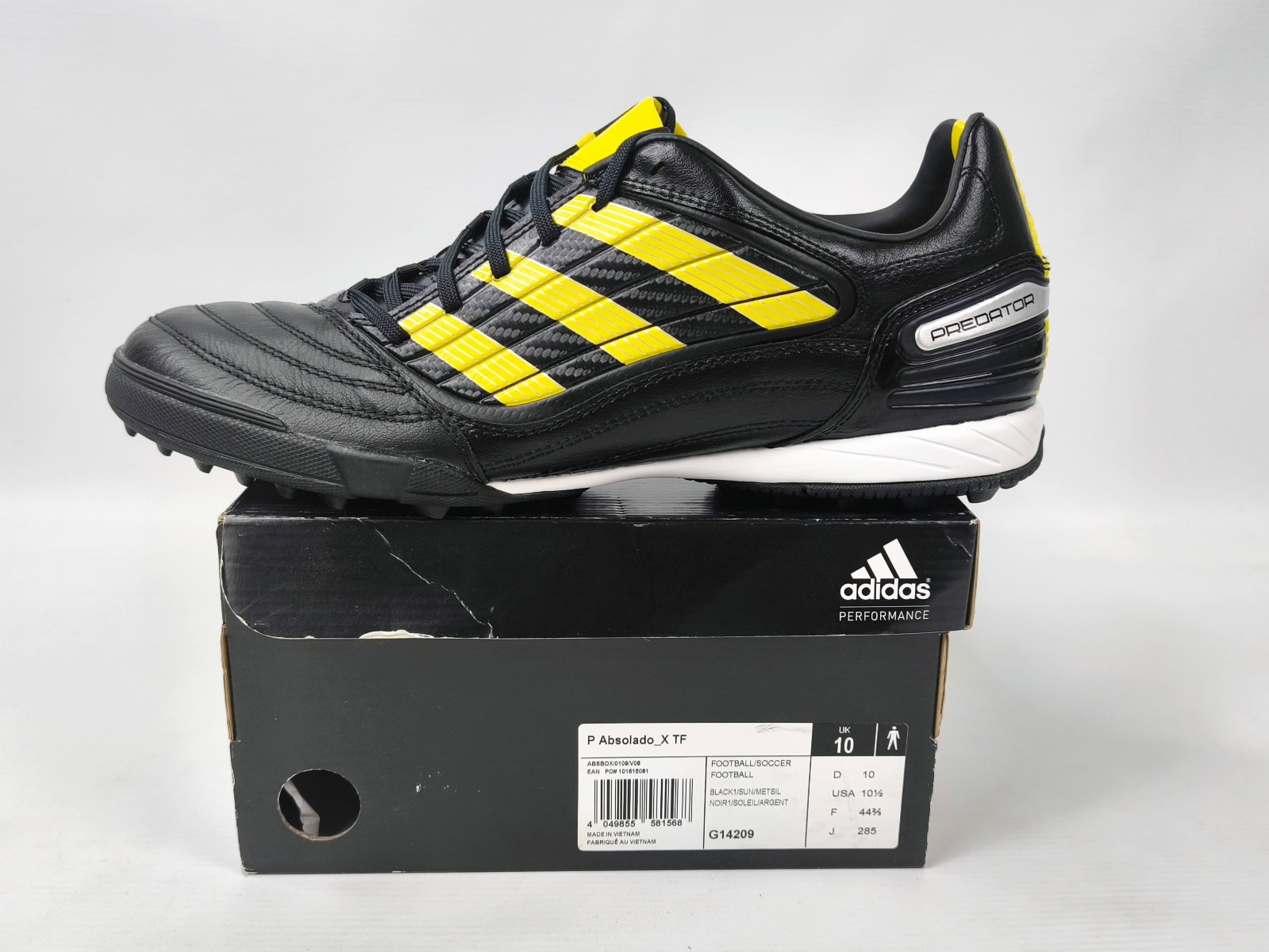 adidas Predator Absolado X TF Turf 2010 EUR 44 2/3 / UK 10 G14209 Neu