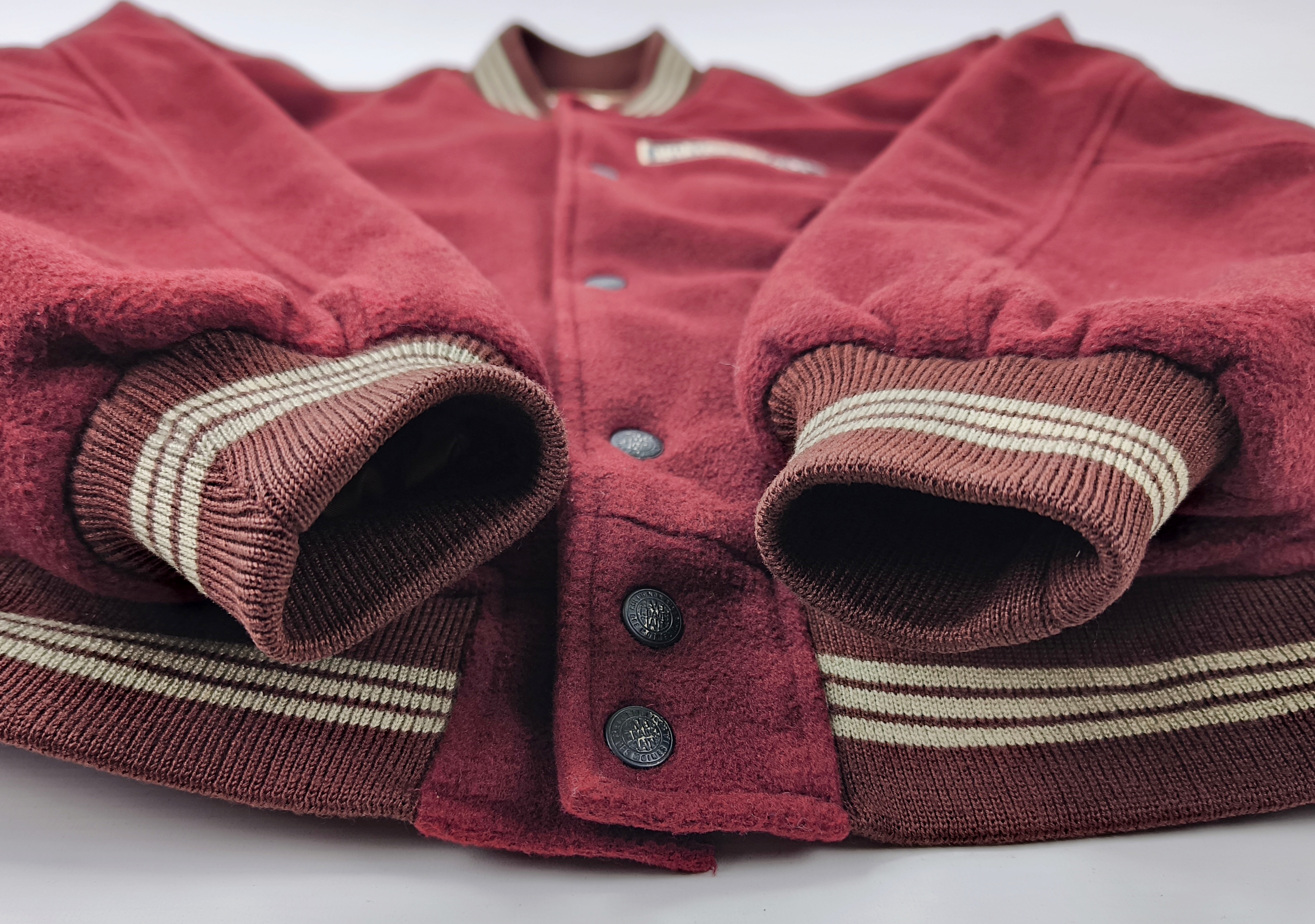 Chevignon Jacke Conquest MC 57 Roadster`s weinrot Gr. M Wolle vintage 80s 90s